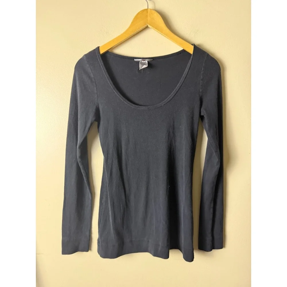 Vintage Hard Tail Forever Long Sleeve Top Womens M Black USA Y2K Earthy Gorpcore
